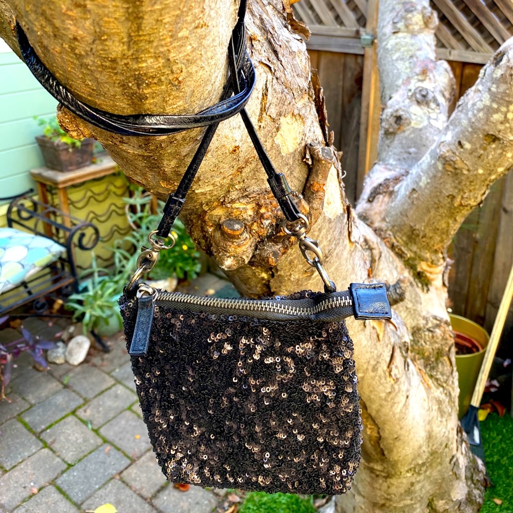 J Jill Dressy Little Black Sequins Bag